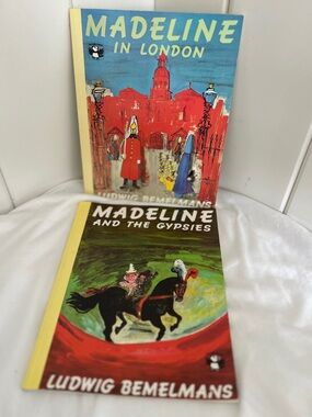 2 Madeline Books Madeline In London Madeline And The Gypsies 80s vintage LOT